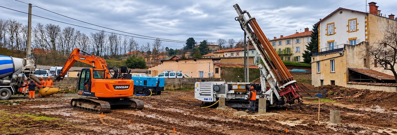 Chantier de fondations spéciales