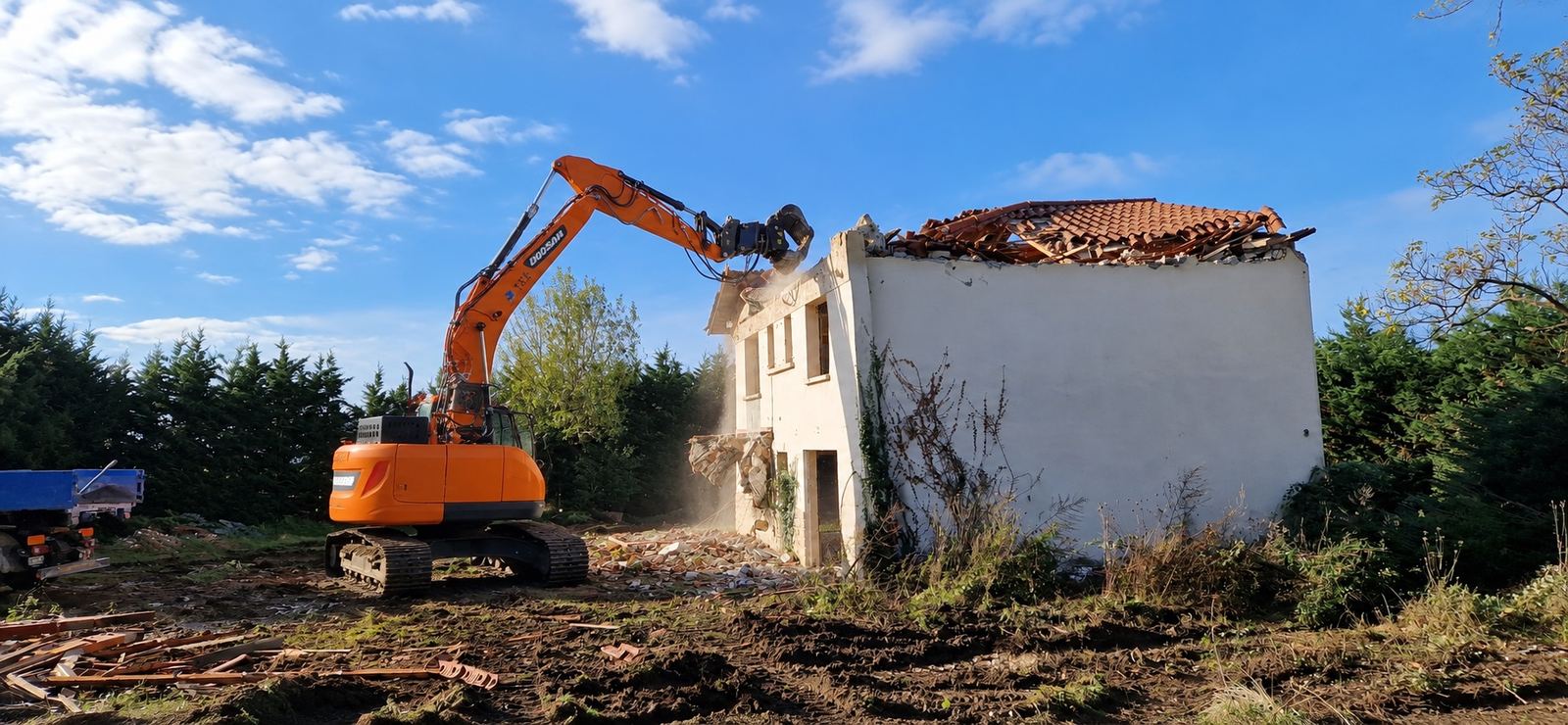 Démolition sur un chantier