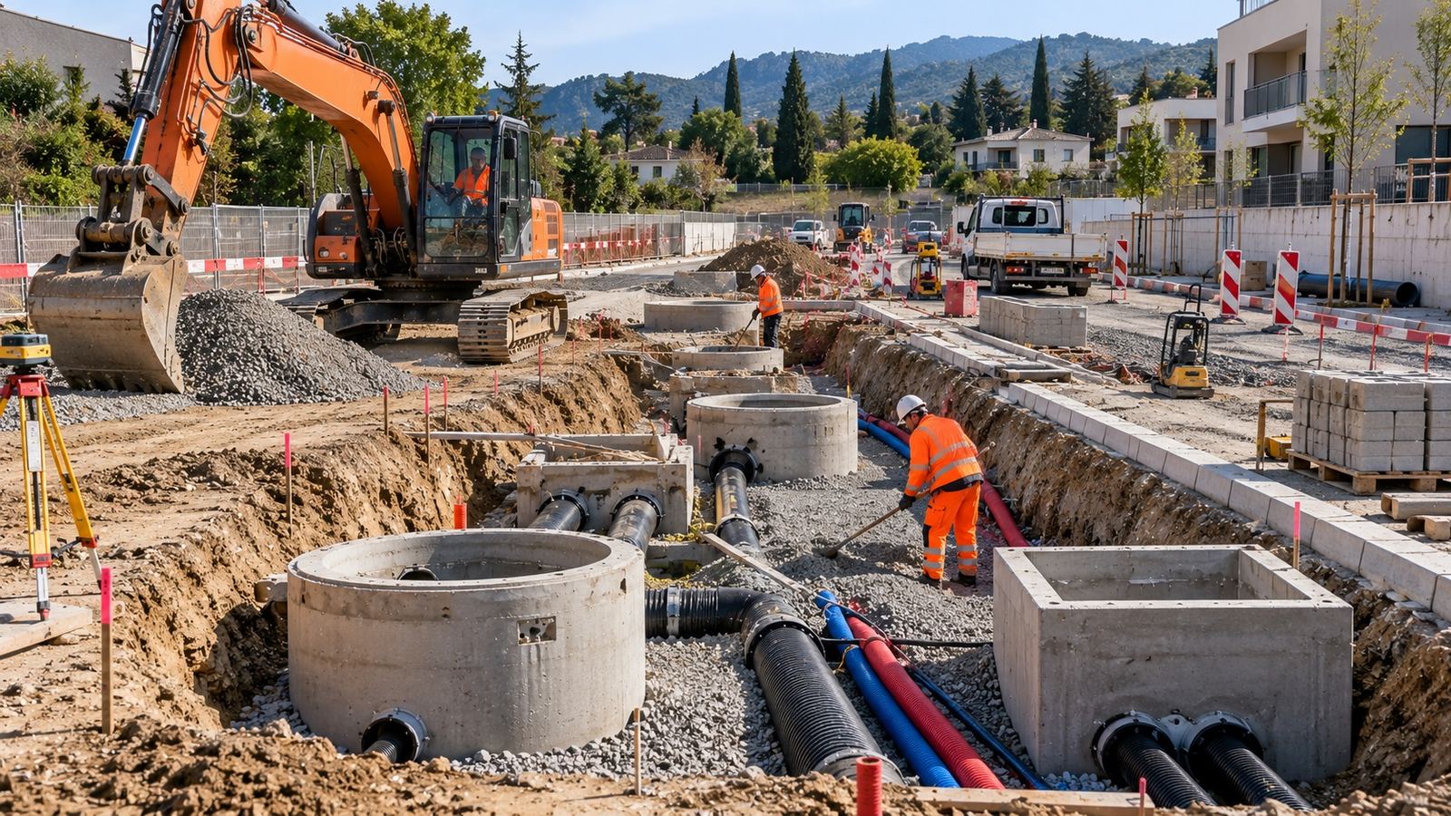 VRD sur un chantier